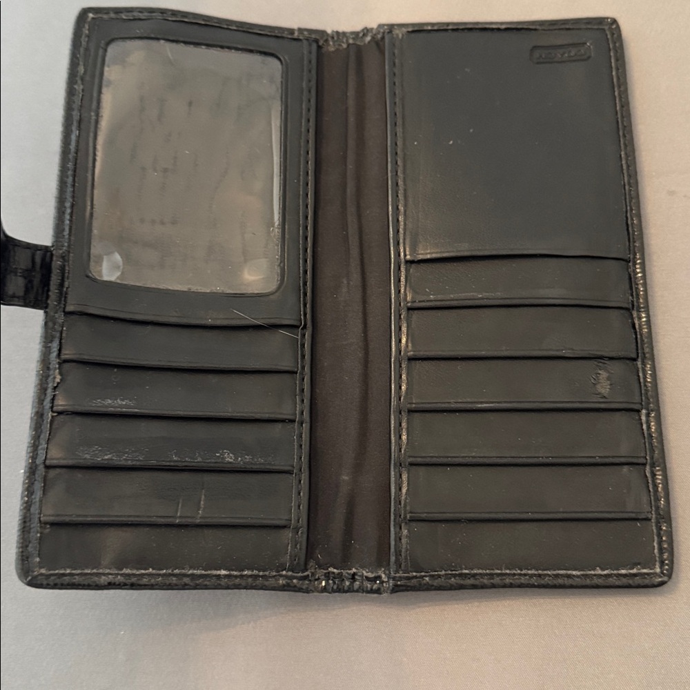 Coach Signature Black and Gray Wallet - Picture 3 of 6